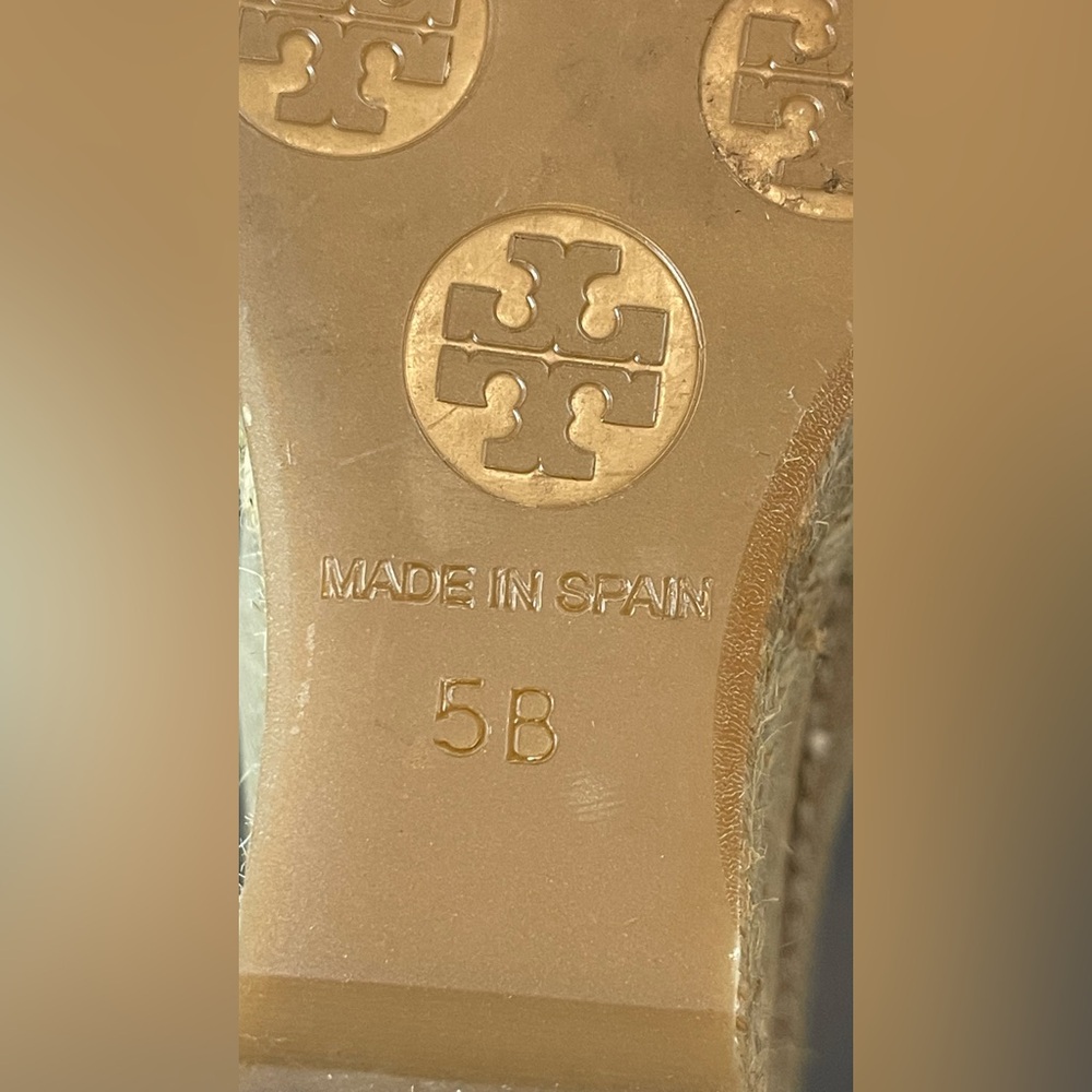 ❌SOLD❌Tory Burch Natural Beige Espadrille Wedge Platform - Picture 15 of 15
